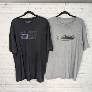 Travis Mathew Black and Gray Graphic Tees